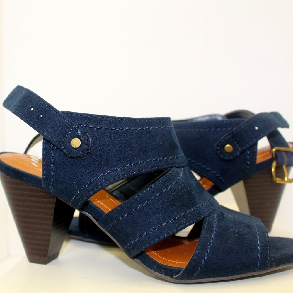 Style Co Hosper Cone-Heel Sandals Navy 6M